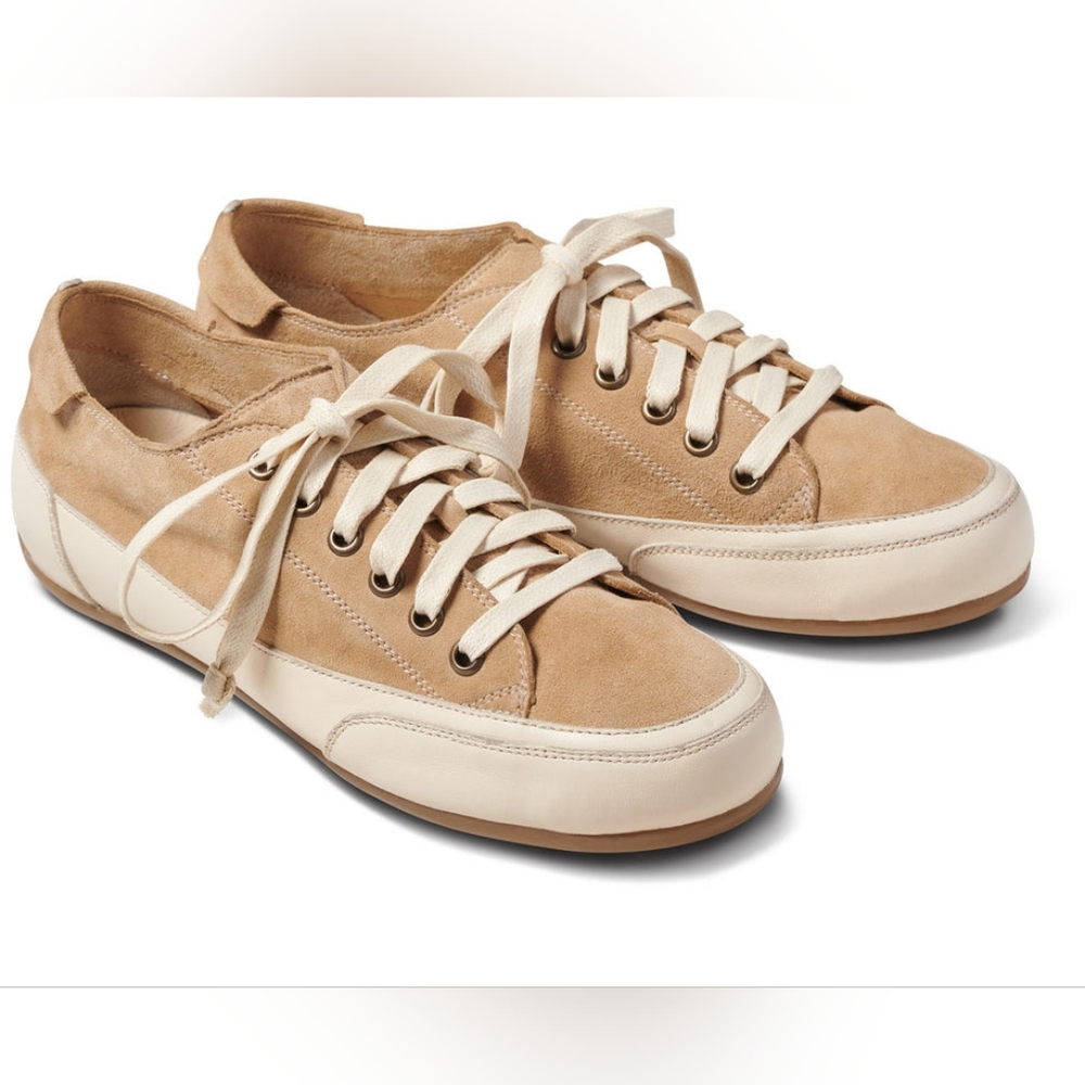 Anthropologie Beek Sandpiper Suede Sneakers in Stone